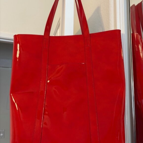 Sézane The Tote Patent Red - Size TU - Picture 3 of 7